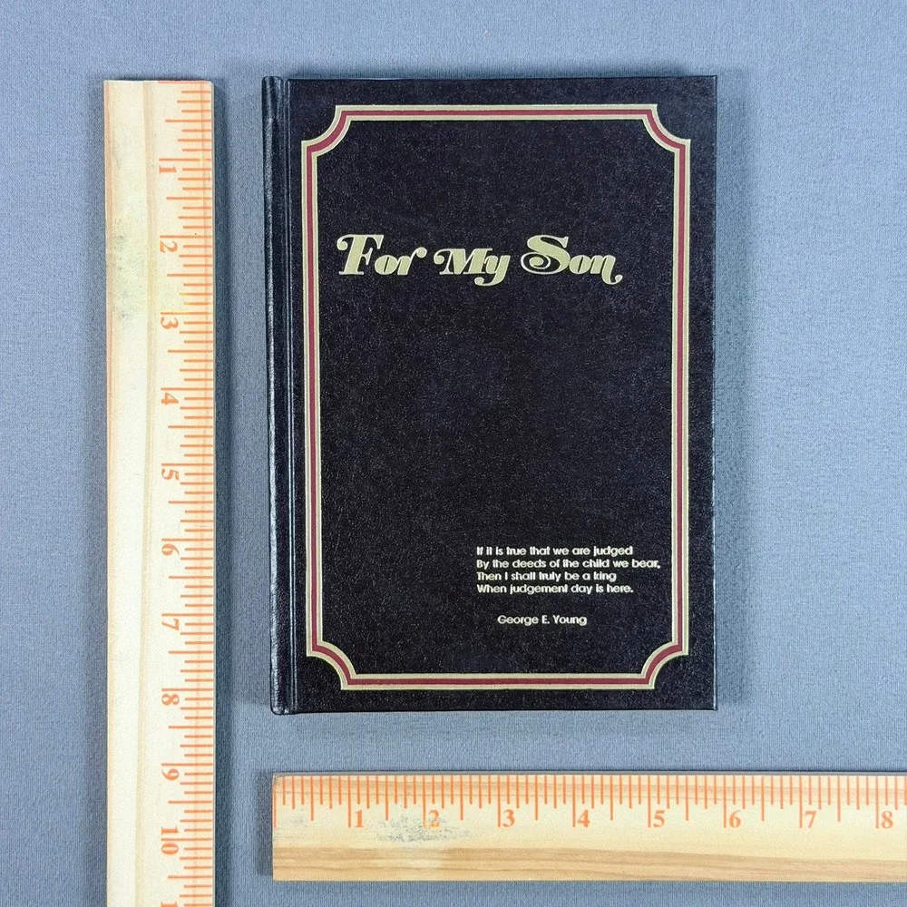 George E. Young For My Son Hardcover 1982 Vintage Poetry Inspirational Gift Book
